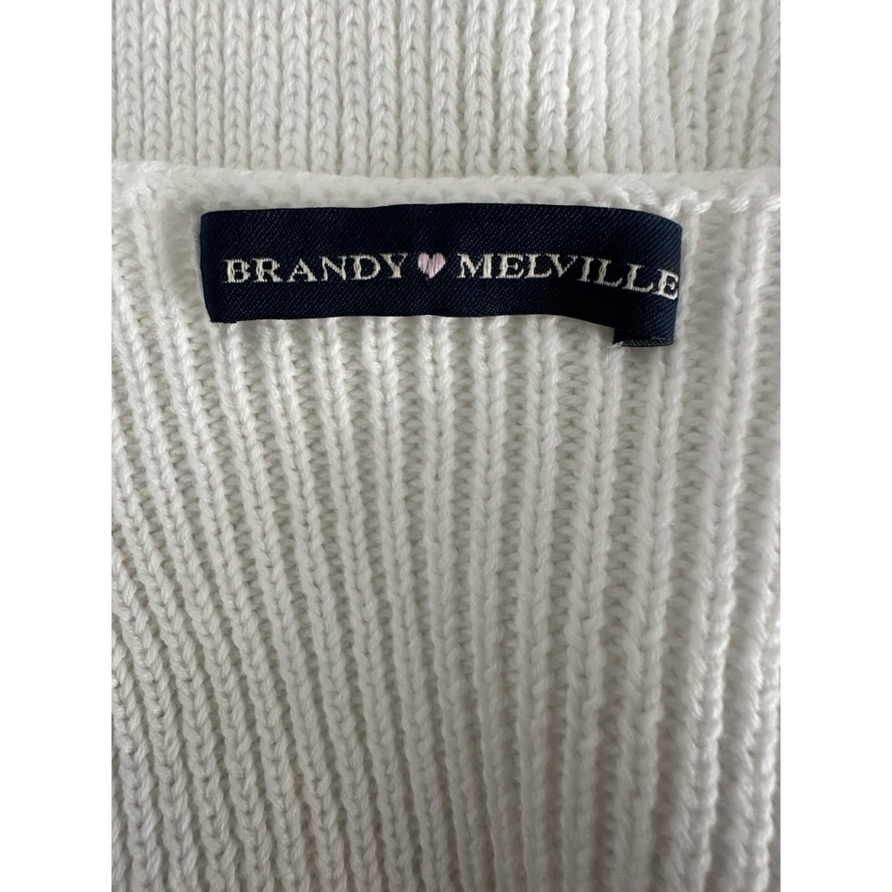 Brandy Melville Top Elizabeth Knit Sweater Vest Ivory Womens‎ Small Button Front - Picture 8 of 8